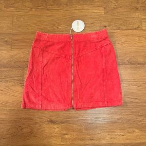NWT Wild Honey Corduroy Zip Up Mini Skirt